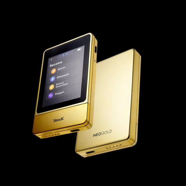 Апаратний криптогаманець SecuX NeoGold (Bluetooth, NFT, EAL5+)