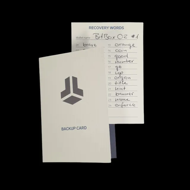 Резервні карти для сід-фрази BitBox (3 шт.)